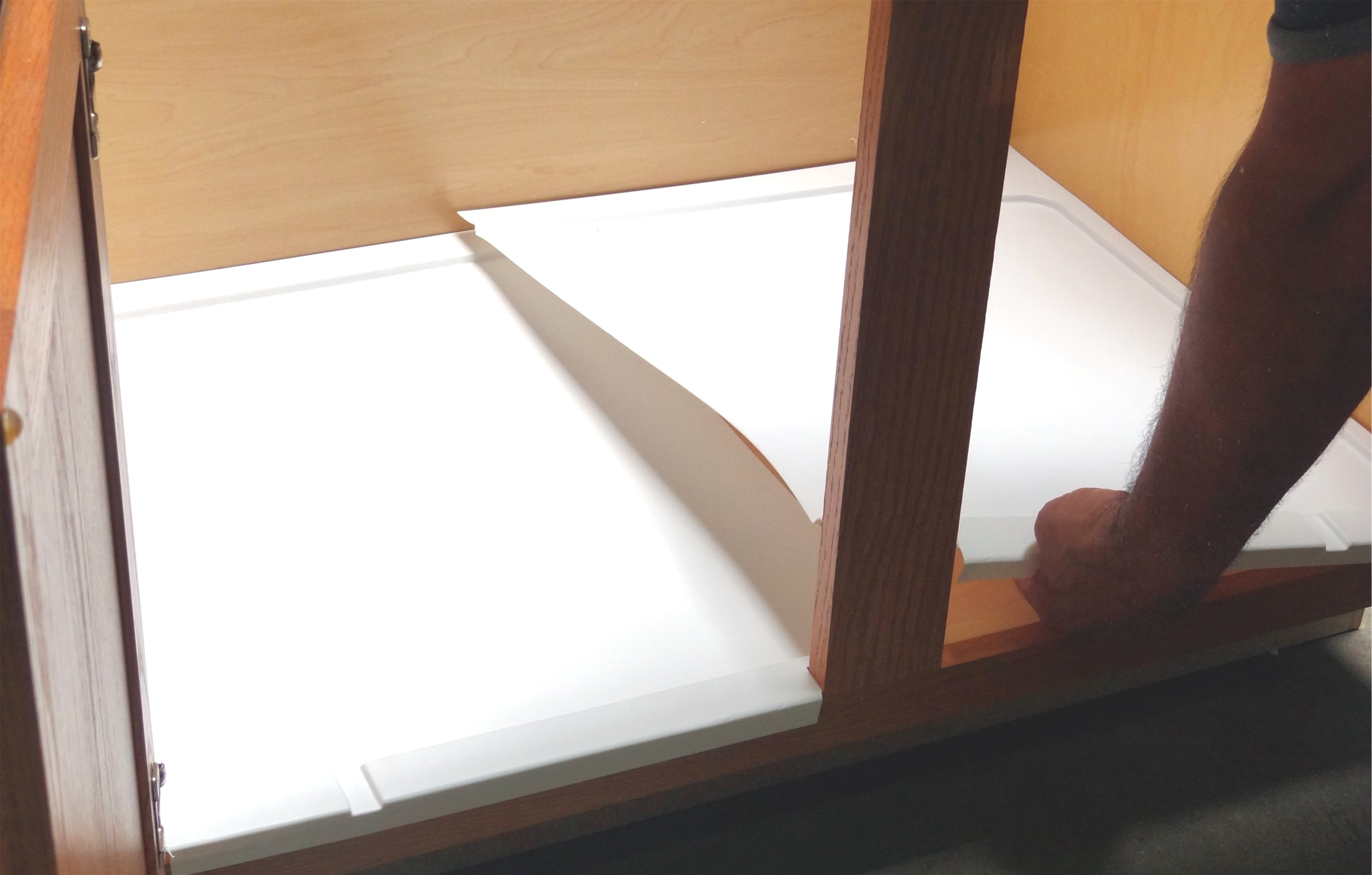 Vance Trimmable Under Sink Tray for Base from 39 to 55 inches