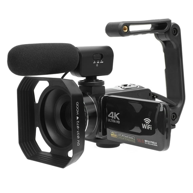 RecordAradora de video Digital Wifi, Long Lating Hiver 4K Video Camera 56MP Ligero para YouTube