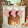 thumbnail image 7 of GZHJMY 1PCS Plain Light Red Solid Color Christmas Stockings, Family Holiday Party Personalized Gift, Christmas Decorations Mantel Decor, 12"x18", 7 of 7