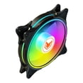 thumbnail image 2 of Water Cooling 12V 4 Pin PWM 5V 3Pin ARGB Aura Sync PC Case Fan (Black), 2 of 8