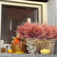 thumbnail image 4 of ZOELNIC 8 Bundles  Artificial Fall Boston Fern Fake Outdoor UV Resistant No Fade Faux Plastic Plants for Home Garden Window Box Thanksgiving Decor, 4 of 7