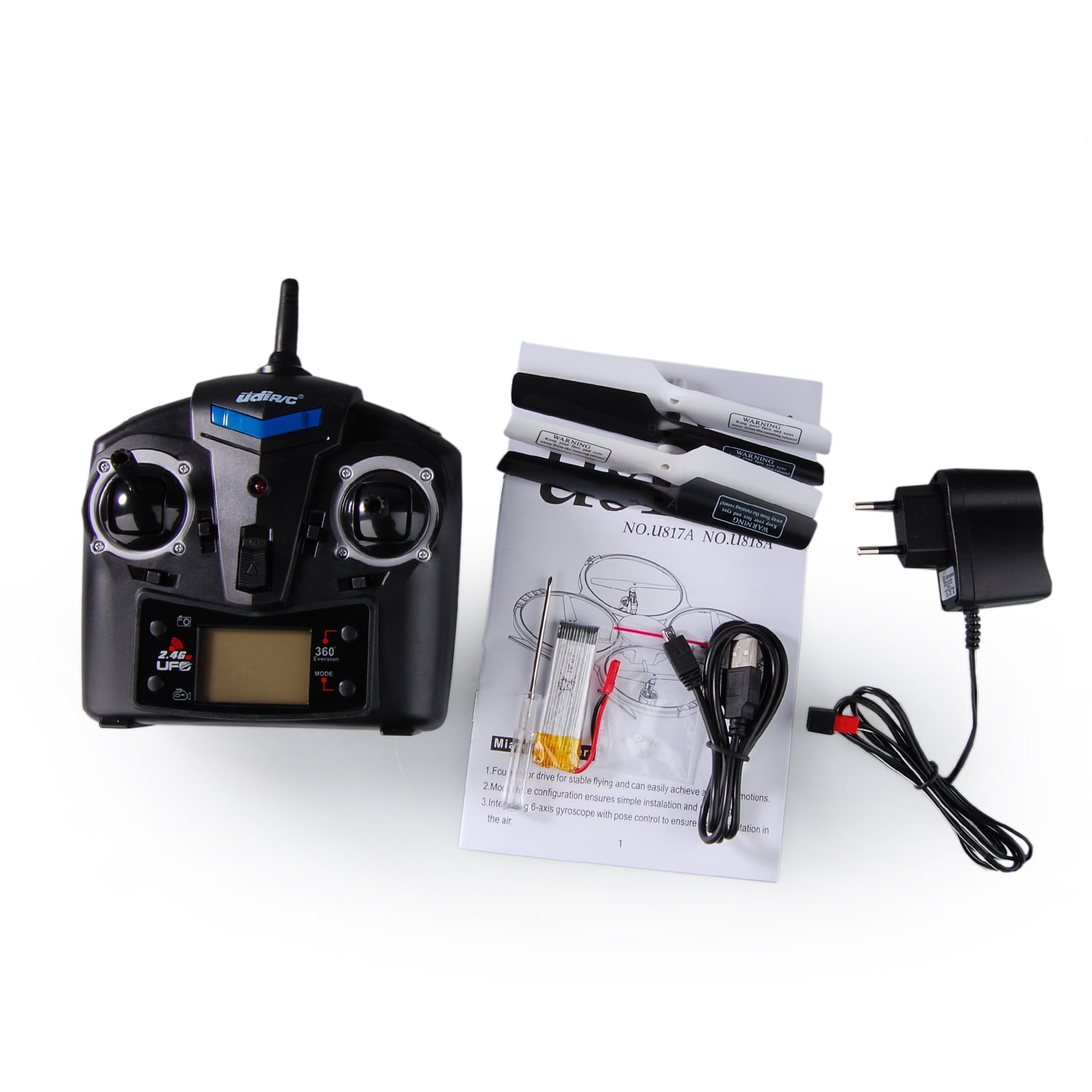 udi u818a 2.4 ghz 4 ch 6 axis gyro rc quadcopter with camera rtf mode 2