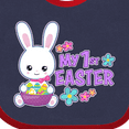 thumbnail image 4 of Inktastic My 1st Easter with Bunny and Easter Basket Girls Baby Bib, 4 of 4