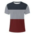 thumbnail image 5 of Big and Tall T Shirts for Men S-5X Plus Size Short Sleeve Tshirts Shirt Crewneck Casual Pullover Color-Block Basic Going Out Loungewear Tops, 5 of 5