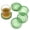 Clear Green, variant on Modern Clear Coasters Set of 5- Glass Cute Coasters for Drinks Crystal Coaster Round Chic Cup Mat Cute Coffee Table Coaster for Kitchen, Bar, Dining Room, Living Room, Patio(Amber)