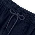 thumbnail image 6 of Trendy Women's Corduroy Casual Pants, Drawstring Elastic High-Waist Straight Leg Trousers, Loose Design, 6 of 18