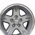 thumbnail image 3 of 15x8 Wheel Fits Jeep Wrangler - Wrangler Style Silver Rim, Hollander 9050 Fits select: 1995 JEEP WRANGLER / YJ S/RIO GRANDE, 2000-2001 JEEP CHEROKEE SPORT, 3 of 4