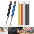 thumbnail image 2 of BTOER Solid Carpenter Pencil Metal Deep Hole Mechanical Marking Pencil Scriber Refill Carpenter Scriber Mechanical Pencil Woodworking, 2 of 9