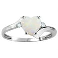 thumbnail image 2 of Original Star K� Heart Shape 6mm Genuine Opal bypass Ring, 2 of 9