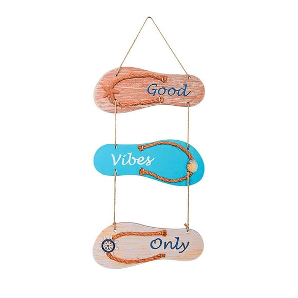 Wooden Beach Sign Decorative Wall Plaque Nautical Wall Decor Coastal Decor B