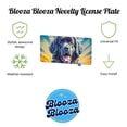 thumbnail image 2 of Newfoundland Dog Pop Art Metal Novelty License Plate, 2 of 7