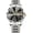 Black Silver Gold, variant on Luxury Men's Business Diamond Stainless Steel Waterproof Roman Numeral Analog Quartz Watch With Day-Date Calendar