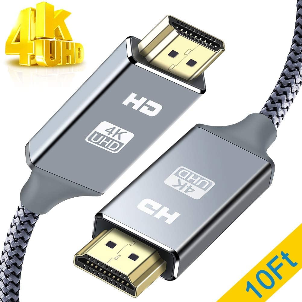 HDMI Cable 10ft, 4K High Speed HDMI 2.0 Cable, 3D, UHD, HDR, 1080p