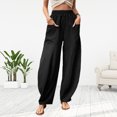 thumbnail image 4 of Pantalones Pantalones holgados para mujer, pantalones largos deportivos de ajuste holgado, traje de calle Vintage (negro S) Ygjytge Negro T S para Mujer, 4 of 8