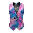 thumbnail image 5 of ZTKWD Mens Suits Vest Valentines Lip Heart Print Pattern Button Down Blazer Lightweight Slim Casual Suit Jacket, 5 of 5
