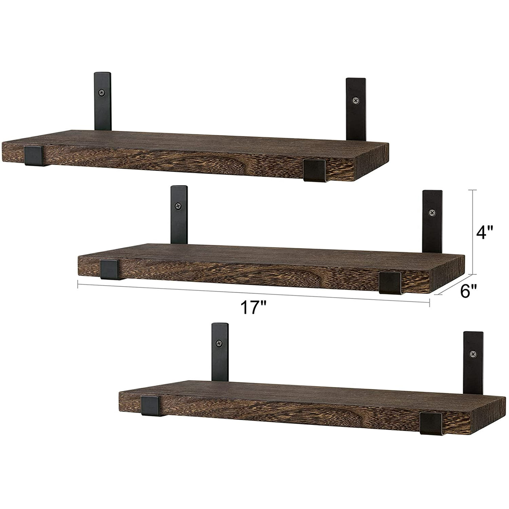 Rustic Wood Floating Shelves Wall, Floating Shelves With Lip