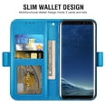 thumbnail image 6 of Asuwish Compatible with Samsung Galaxy S8 Wallet Phone Case and Tempered Glass Screen Protector Flip Credit Card Holder Stand Mandala Flower Cell Cover for S 8 8S Edge SM-G950U Women Men Blue, 6 of 9