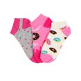 thumbnail image 2 of MeMoi Donut Low-Cut Socks 3-Pack - Girls - Female, 9-11, Assorted, 2 of 8