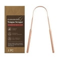 thumbnail image 2 of Copper Tongue Scraper with Travel Pouch, Metal Tongue Cleaner for Fresh Breath, Reusable Copper Tongue Cleaner for Fresh Breath and Daily Oral Care, ongue Scraper, Tongue Scrubber for Adults, 2 of 9