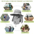 thumbnail image 5 of 2 Pieces Men's Wide Brim Fishing Hat Outdoor UPF 50+ Sun Protection Removable Face and Neck Flap, 5 of 7