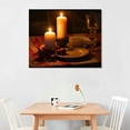 thumbnail image 2 of Nawypu  Canvas Wall Art Prints Table set for dinner  Blackout power cut Retro Frame Paintings Poster Home Decor Artwork Ready to Hang for Living Room Bedroom, 2 of 6