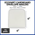 thumbnail image 5 of EcoSwift Brand Premium Self-Seal Rigid Cardboard Mailer 250GSM, 6 in. x 6 in., White, 15-Pack, 5 of 7