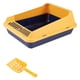 thumbnail image 2 of Arenero para gatos abierto por arriba, arenero para gatos con laterales altos y entrada baja, protección contra salpicaduras, arenero para gatos Azul Amarillo, 2 of 8