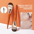 thumbnail image 5 of Dual Ended Makeup Brush, Flat Foundation Brush and Contour Brush 2 in 1, Soft Synthetic Bristles for Liquid Powder, Travel Friendly Beauty Tool, 5 of 9