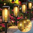 thumbnail image 5 of sruoe Solar Garden Lights, 2 PC Solar Lights Outdoor Decor, Solar Stake Lights, Solar Landscape Lights, Solar Lawn Ornaments, Flower Outdoor Lights for Yard Holiday Party Decoration, 5 of 6