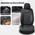 thumbnail image 4 of 2004-2020 for DODGE GRAND CARAVAN Front Car Seat Covers Premium Leather Daily Protection Tailored Fit Driving Comfort, 4 of 8