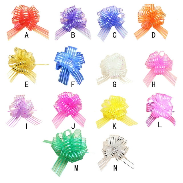 Pull Bows Ribbon for Gift Wrapping Wedding Ornament Party Supplies Multicolor Gifts Baskets Christmas Present for Celebration Light Pink