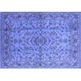 thumbnail image 1 of Ahgly Company Machine Washable Indoor Rectangle Oriental Blue Industrial Area Rugs, 2' x 4', 1 of 4