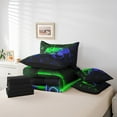 thumbnail image 4 of Erosebridal Video Game Bed in a Bag Full size,Green Blue Bed Set,Futuristic Cubes Bedding Full Size,Microfiber Gamepads Room Decorative,Reversible,7-Piece, 4 of 6