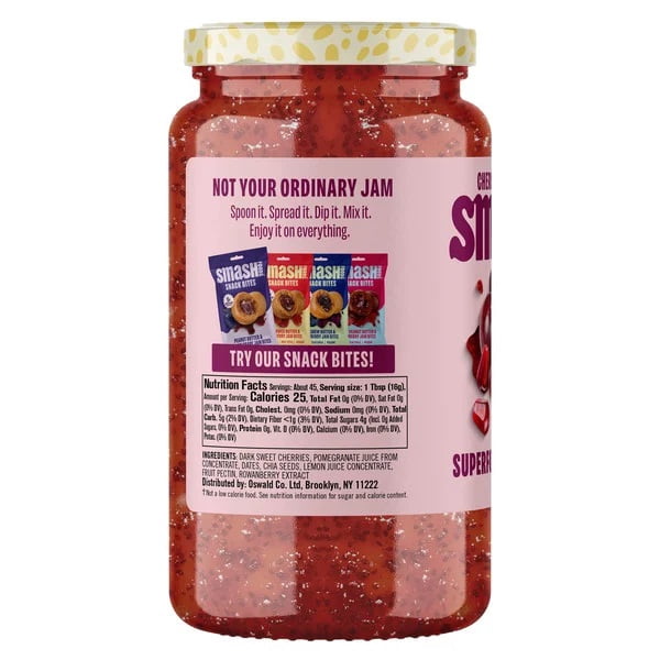 Smash Cherry Pomegranate Superfood Fruit Spread, 26 Ounce