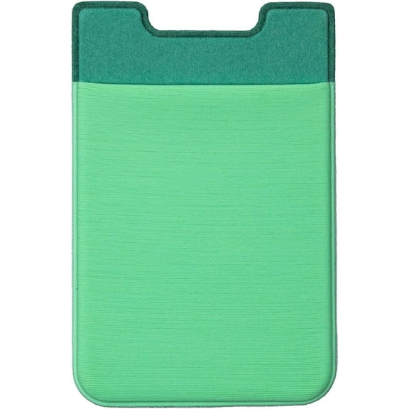Elastic Phone Card Holder Pocket, Stick-On Wallet, Adhesive Credit Card Pouch, Compatible With iPhone And Samsung Galaxy – Light Green