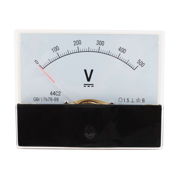 Unique Bargains Class 1.5 DC 0-500V Analog Voltage Voltmeter Gauge Panel Volt Meter 44C2