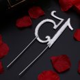 thumbnail image 7 of FRCOLOR Elegant Silver Alloy Cake Topper with Rhinestones for Birthday or Anniversary Parties 15th Size, 7 of 7