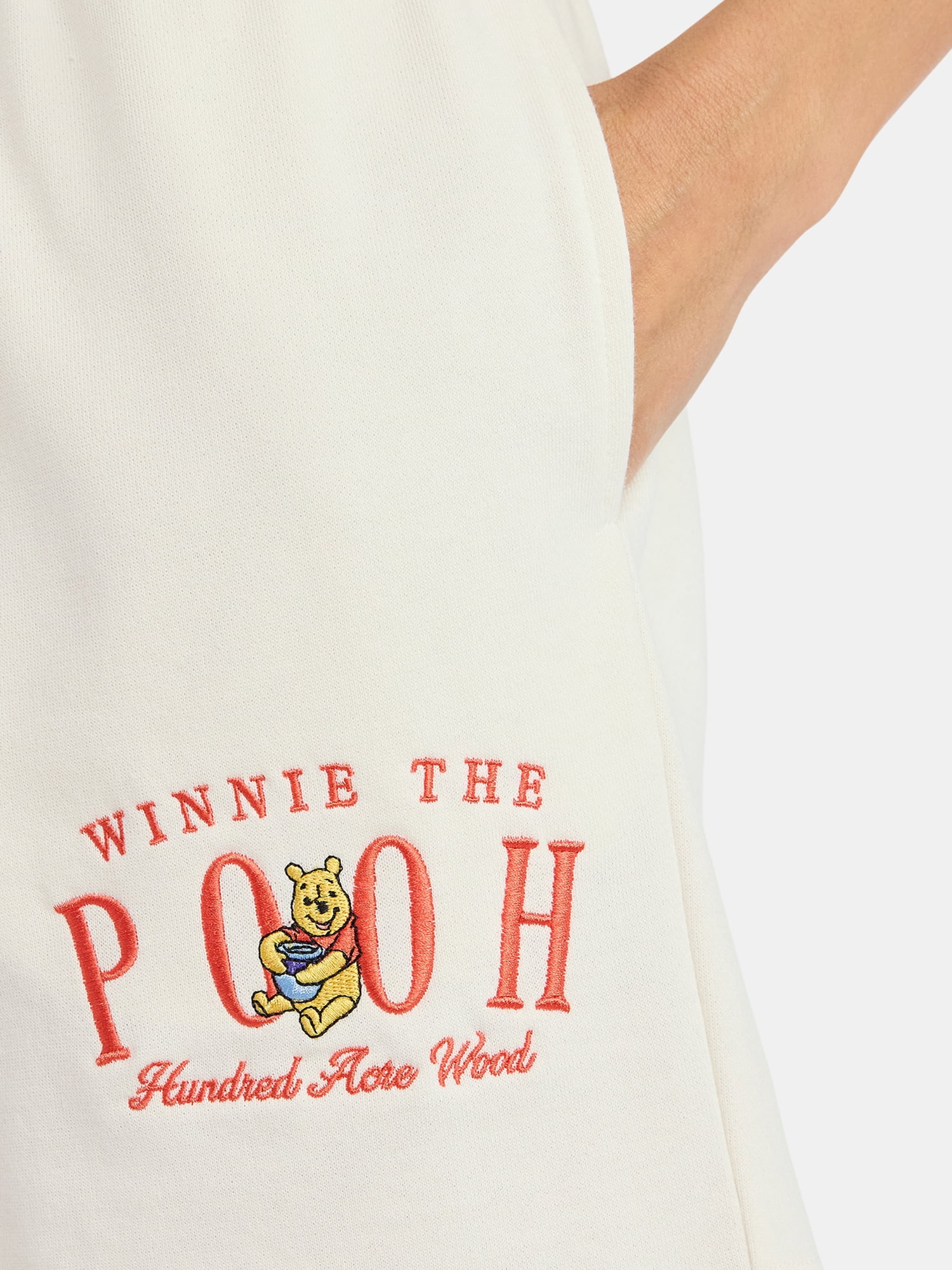 Winnie the Pooh Women’s Graphic Shorts with Embroidery, 5" Inseam, Sizes XXS-XXL