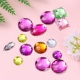 thumbnail image 3 of 100 Pcs/1 Pack Décorations Artistiques Carrées Rondes en Acrylique avec Strass Colorés, Accessoires de Bijoux DIY à la Mode (Aléatoire Sh), 3 of 7