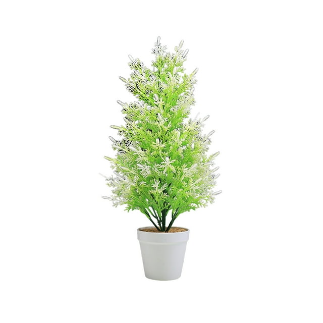 Christmas Tree Decorations,Simulation Small Pinaster Cedar Tree 19.68in High Multicolor,Artificial Bonsai Potted Plant for Living Room,Small Christmas Tree
