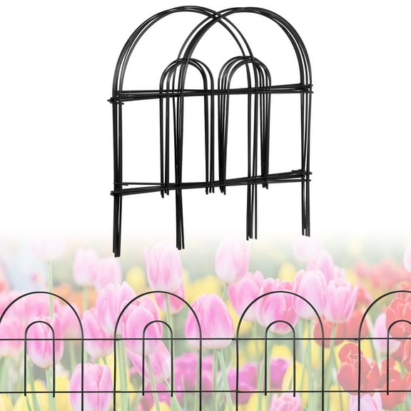 QISHENSHUI 50' X 18" Garden Border Fence 35 PCS Folding Fence Pannel Animal Barrier Metal Perfect for Home Gardens Flower Beds to Define Borders and Keep Small Animals Out