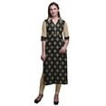 thumbnail image 1 of Bimba Robe Longue en Rayonne Imprimée LongKurtiDress Tuniques Droites pour Femmes Haut Indien, 1 of 6