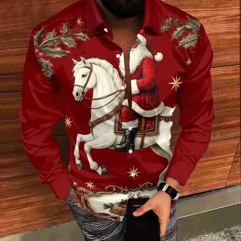 dress shirts for christmas party Amazon.com: Mens Christmas Dress Shirts