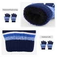 thumbnail image 6 of Vbiger 3 Pcs Winter Hat Scarf Gloves Kids Winter Set with Fleece Lining for Girls and Boys Age 3-6, Blue, 6 of 7