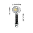 thumbnail image 3 of Transparent Handheld Fan with Colorful Lights, USB Rechargeable High Airflow Quiet Personal Fan Portable Outdoor Cooling Fan with 7 Color LED Modes, 3 of 6