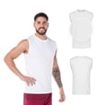 thumbnail image 3 of Playera Cuello Redondo Sin Mangas para Caballero, Color Blanco, Talla Extra Grande, 100% Algodón. Yazbek C0310, 3 of 3