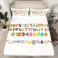 thumbnail image 2 of Homewish Kids Cartoon Animals 4-Piece Full Size Sheets,Colorful Numbers Bed Sheets,Kawaii Wildlife Lightweight Sheet Sets,Microfiber Bedroom Decor, 2 of 7