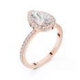 thumbnail image 2 of Zuwelria Certified Moissanite Engagement Rings | 1.37 Ct D/VVS1 New Design Pear Cut | Moissanite Diamond Ring for Wedding | Halo Diamond Rings | 18K Rose Gold Plated Silver Size 8, 2 of 8