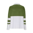 thumbnail image 5 of Lenpel Women's Long Sleeve Tops Fashion Half Zip Collared Color Block T Shirts Casual Loose Tee Blouses Spring Fall Outfits(Green,Large), 5 of 6