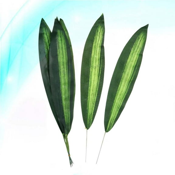 Masteelf 10pcs High Simulation Dracaena Fragrans Leaves Artificial Plant Leaf for Home Office Cafe Store DIY Decorations